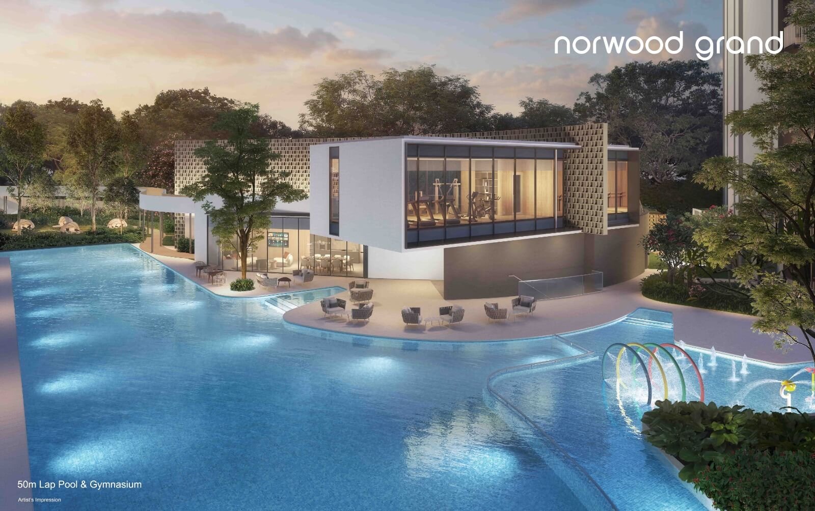 Norwood Condo Lap Pool and Gym