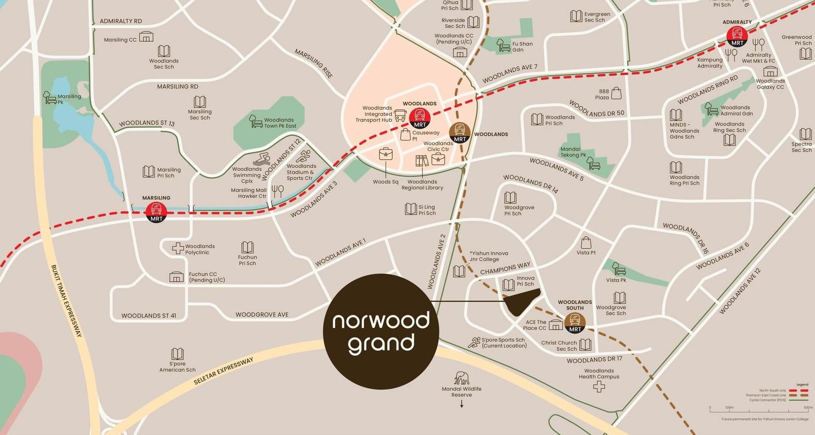 Norwood Grand Brochure Map of Amenities copy