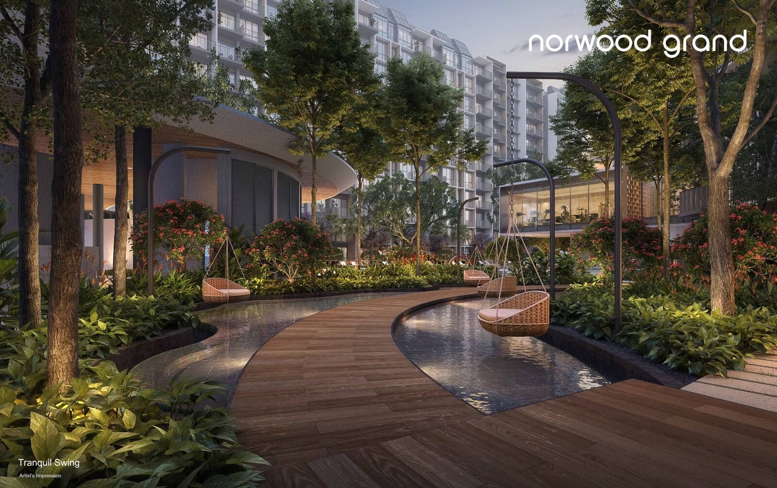 Norwood Grand Showflat Gardens and Entrance